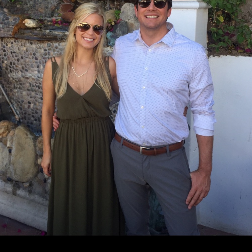 Lulu’s olive green maxi dress